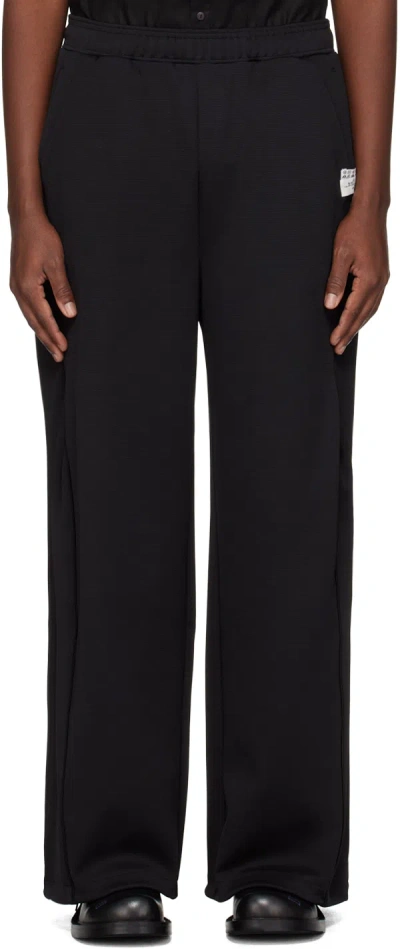 Shop Ader Error Black Drawstring Sweatpants In Noir