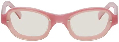 Shop A Better Feeling Pink Skye Sunglasses In Pink/amber