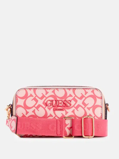 Shop Guess Factory Lewistown Crossbody In Pink