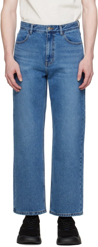 Shop Ader Error Blue Significant Tag Jeans