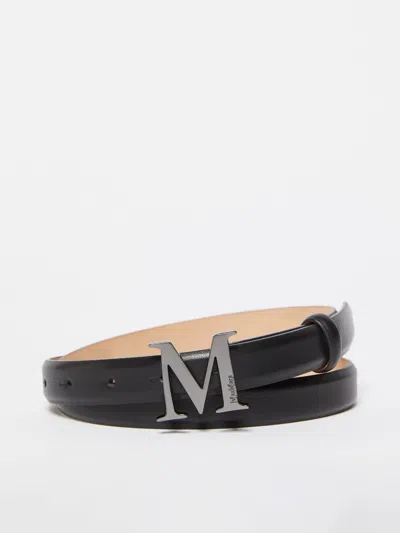Shop Max Mara Maxmara M Classic Logo Belt Black
