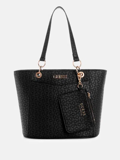 Shop Guess Factory Zakaria Embossed Logo Carryall In Black