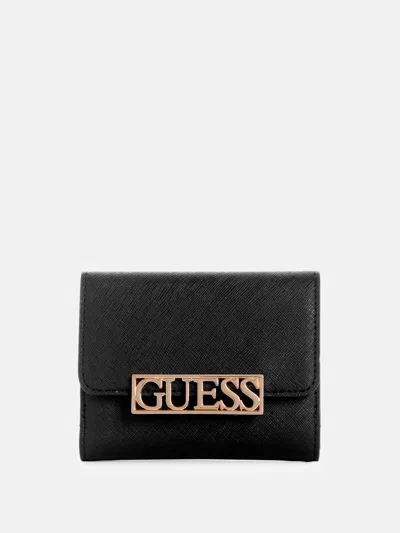 Shop Guess Factory Carrboro Wallet In Black