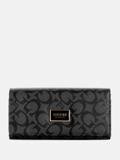 Guess Factory Abree Logo Multi-organizer Wallet In Black