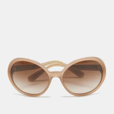 Pre-owned Miu Miu Brown Gradient Smu 08n Oversized Sunglasses