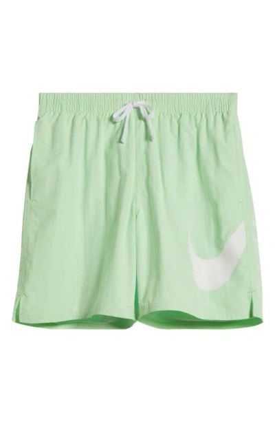 Shop Nike Swoosh 7-inch Swim Trunks In Vapor Green