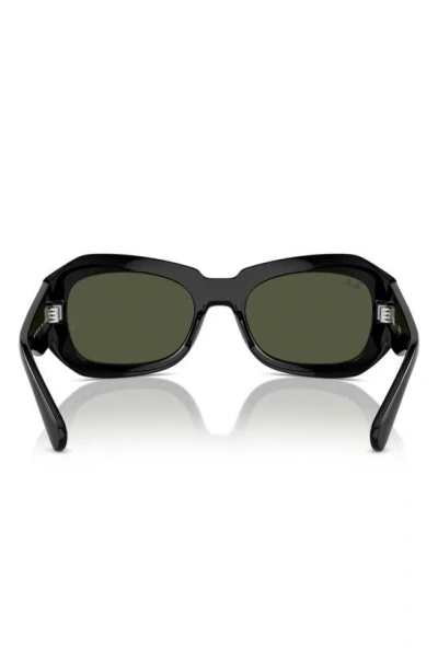 Ray Ban Pillow Beate 56mm Wrap Sunglasses In Black