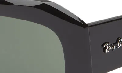 Ray Ban Pillow Beate 56mm Wrap Sunglasses In Black