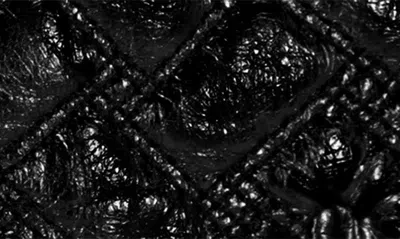 Shop Kg Kurt Geiger Kensington Quilted Leather Fingerless Gloves In Black