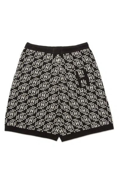 Shop Honor The Gift Logo Pattern Knit Shorts In Black