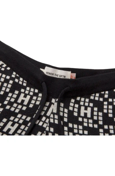 Shop Honor The Gift Logo Pattern Knit Shorts In Black