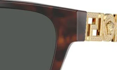 Versace Greca Strass Butterfly-frame Sunglasses In Havana