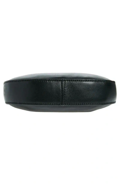 Shop Reformation Mini Rosetta Leather Shoulder Bag In Black Leather