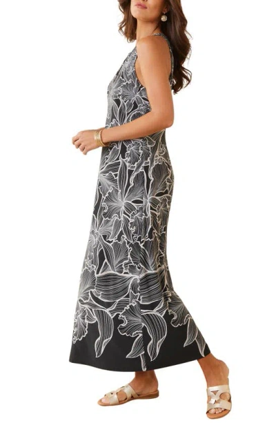 Shop Tommy Bahama Jasmina Bella Blooms Floral Sleeveless Dress In Black