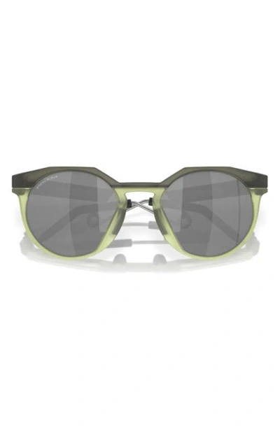 Shop Oakley Hstn 52mm Polarized Round Sunglasses In Olive