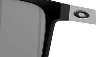 Oakley Exchange Sun 56mm Polarized Rectangle Sunglasses In Shiny Black