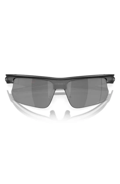 Shop Oakley Bisphaera 68mm Prizm™ Gradient Oversize Polarized Rectangular Sunglasses In Black Grey