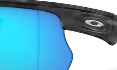 Shop Oakley Bisphaera 68mm Prizm™ Gradient Oversize Polarized Rectangular Sunglasses In Sapphire