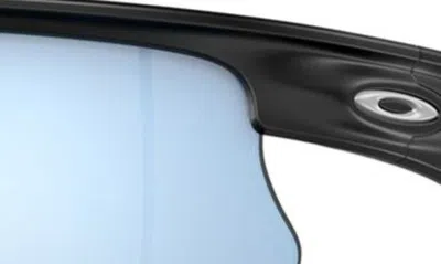 Shop Oakley Bisphaera 68mm Prizm™ Gradient Oversize Polarized Rectangular Sunglasses In Black Blue