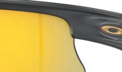 Shop Oakley Bisphaera 68mm Prizm™ Gradient Oversize Polarized Rectangular Sunglasses In Black Gold