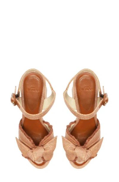 Shop Alexandre Birman Maxi Clarita Bow Block Heel Platform Sandal In Brown