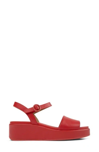 Shop Camper Misia Platform Sandal In Bright Red