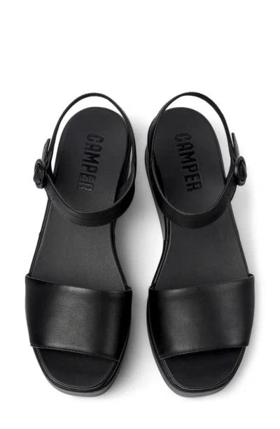 Shop Camper Misia Platform Sandal In Black