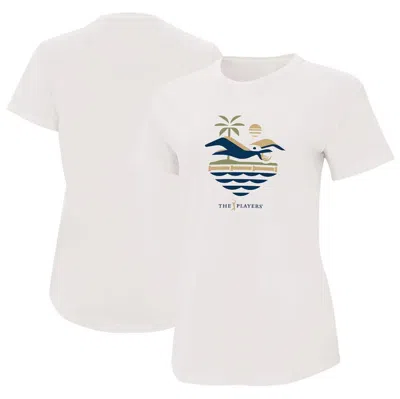 Shop Ahead White The Players Seagul Island Green Aurora T-shirt