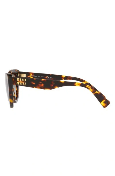 Shop Miu Miu 54mm Gradient Cat Eye Sunglasses In Blond Havana