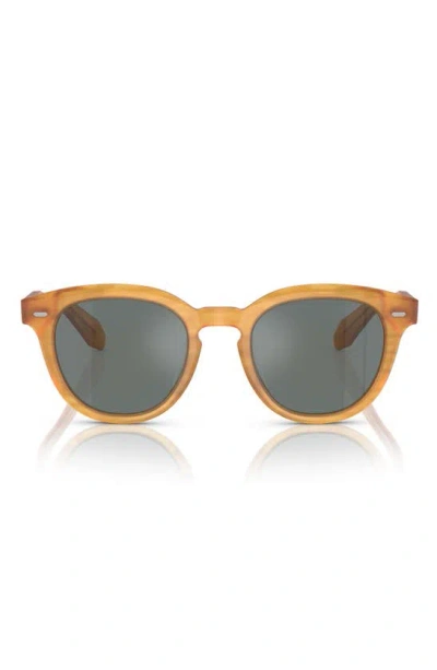 Shop Oliver Peoples N.05 48mm Small Round Sunglasses In Gold