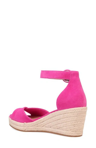 Pelle Moda Kove Espadrille Wedge Sandal In Hyper Pink