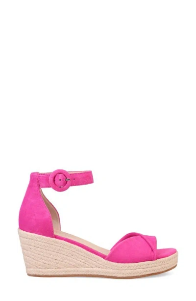 Pelle Moda Kove Espadrille Wedge Sandal In Hyper Pink