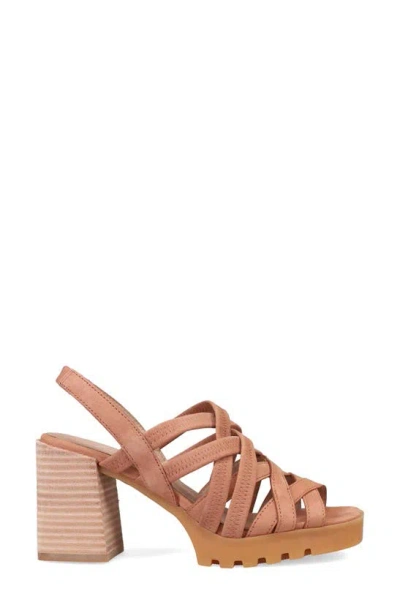 Shop Eileen Fisher Tally Strappy Slingback Platform Sandal In Honey