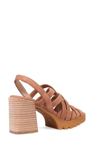 Shop Eileen Fisher Tally Strappy Slingback Platform Sandal In Honey
