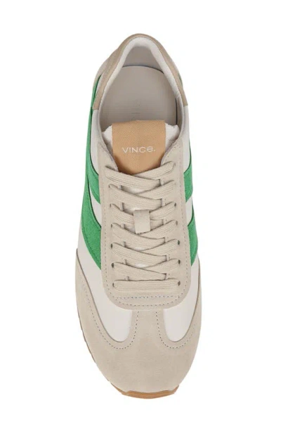 Shop Vince Oasis Sneaker In Milk/ Emerald
