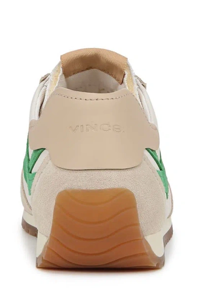 Shop Vince Oasis Sneaker In Milk/ Emerald