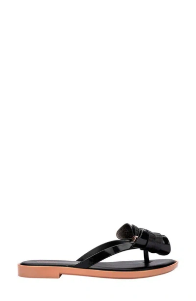 Melissa Slim V Ad Water Resistant Flip Flop In Black