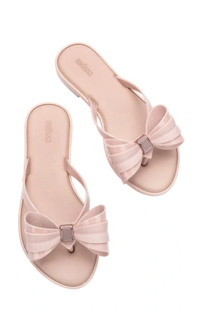 Melissa Women's Flip Flop Slim Bow Detail Thong Sandals In Pink