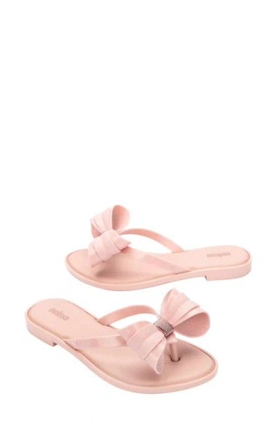 Melissa Women's Flip Flop Slim Bow Detail Thong Sandals In Pink