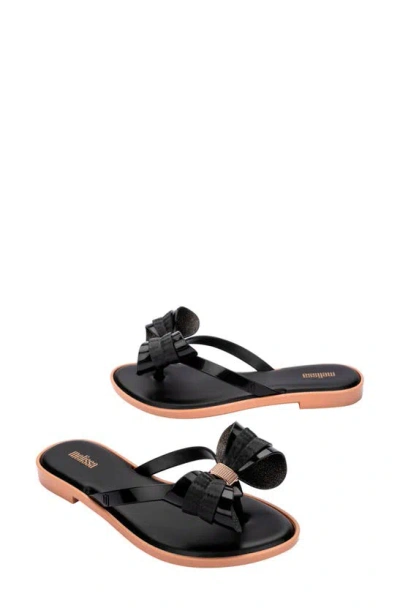 Melissa Slim V Ad Water Resistant Flip Flop In Black