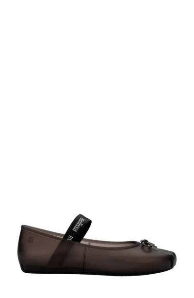 Melissa Sophie Ad Ballet Flats Pearly Black In Grey