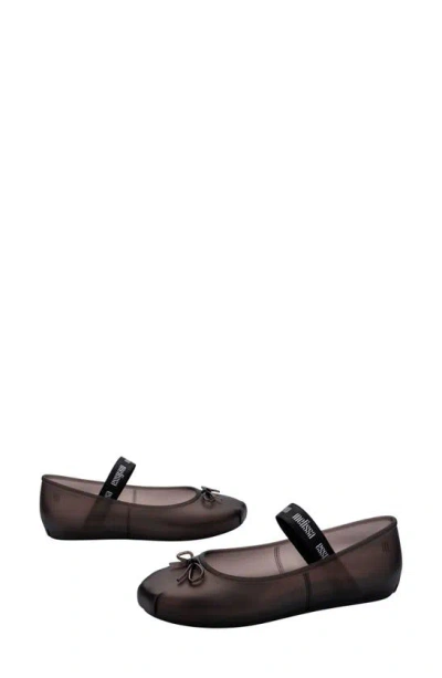 Melissa Sophie Ad Ballet Flats Pearly Black In Grey