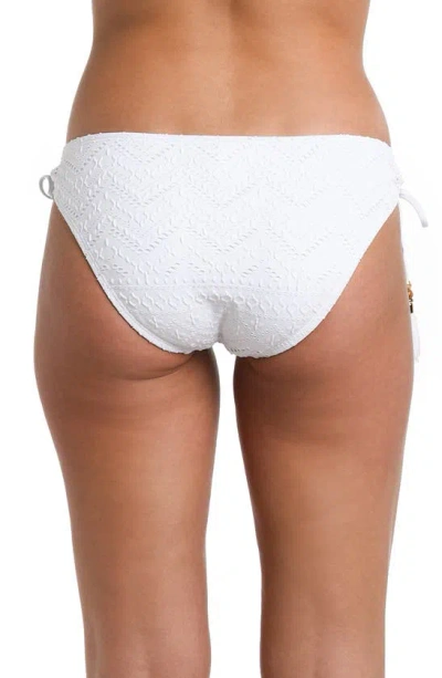 La Blanca Salt Side Tie Hipster Bikini Bottoms In White