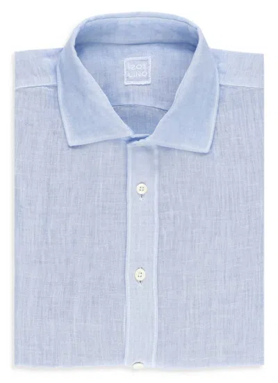 Shop 120% Lino Shirts Light Blue