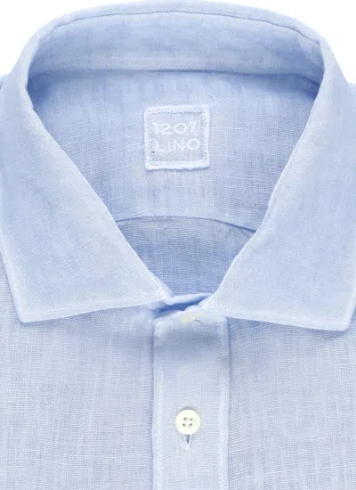 Shop 120% Lino Shirts Light Blue