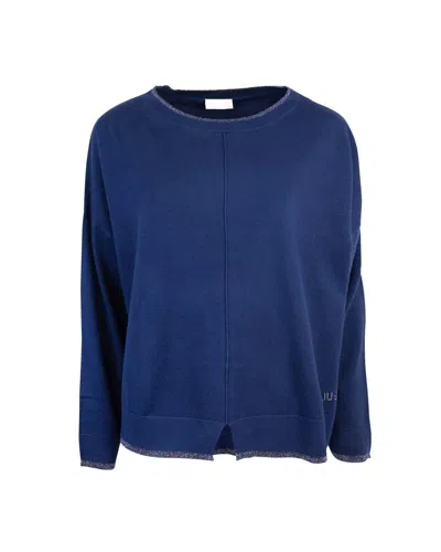 Shop Liu •jo Liu Jo Sweater In Blue