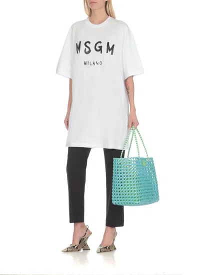 Shop Msgm Dresses White