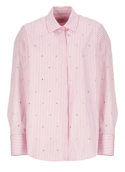 Shop Msgm Shirts Pink