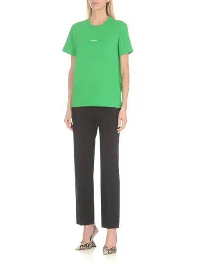 Shop Msgm T-shirts And Polos Green