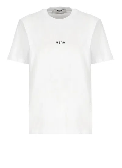 Shop Msgm T-shirts And Polos White
